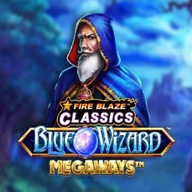Fire Blaze Blue Wizard Megaways slot icon by Rarestone Gaming, available at GGBet Casino